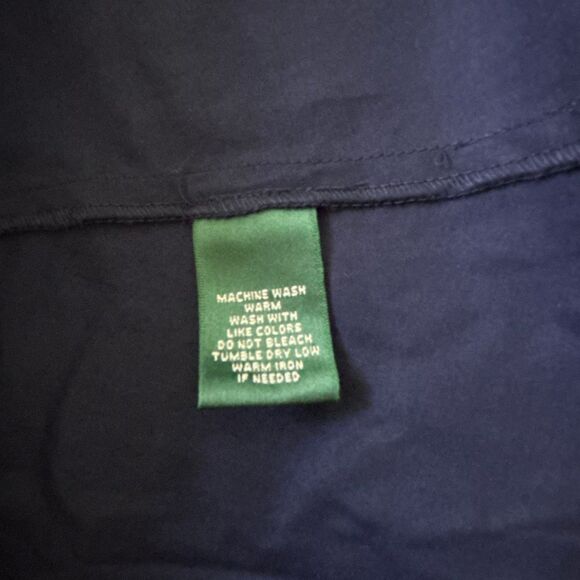 NWT Ralph Lauren spectator button front shirt dress tie Sz 8 city navy blue - Picture 9 of 12